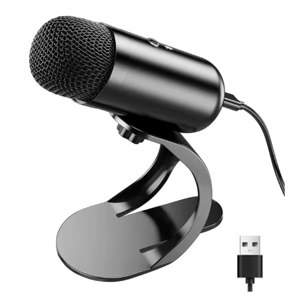 Professional USB Condenser Conference Microphone Desktop Mic Computer Gaming Microphone for Podcast Recording Studio Streaming