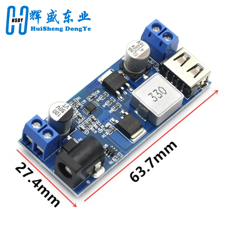 DC-DC 24V/12V To 5V 5A Step Down Power Supply Buck Converter Replace LM2596S Adjustable USB Step-down Charging Module For Phone