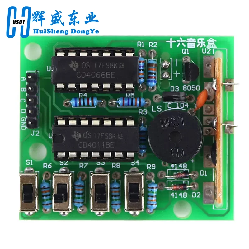 16 Music Sound Box BOX-16 Board 16-Tone Electronic Module DIY Kit Parts Components Soldering Practice Learning Kits for Arduino