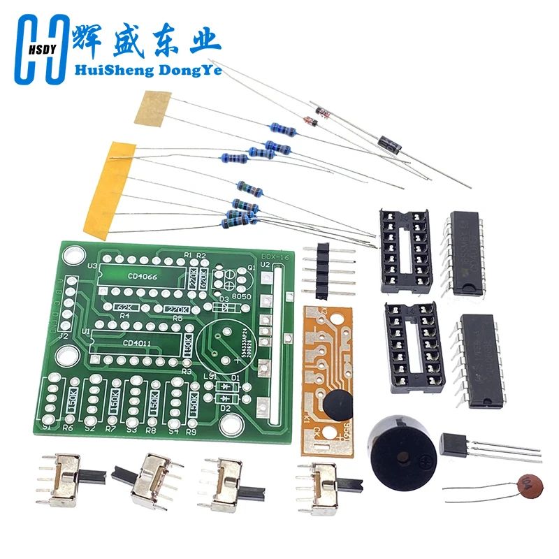 16 Music Sound Box BOX-16 Board 16-Tone Electronic Module DIY Kit Parts Components Soldering Practice Learning Kits for Arduino