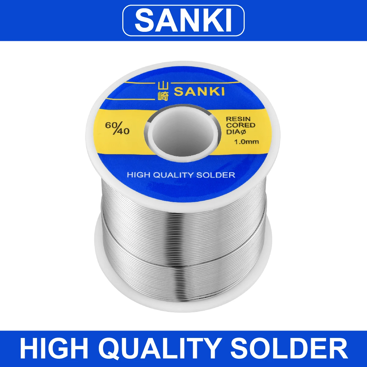 SANKI solder wire 500g 100g 1mm rosin core with 6040 low temp high purity no clean electrical soldering for repair less smoke/splash