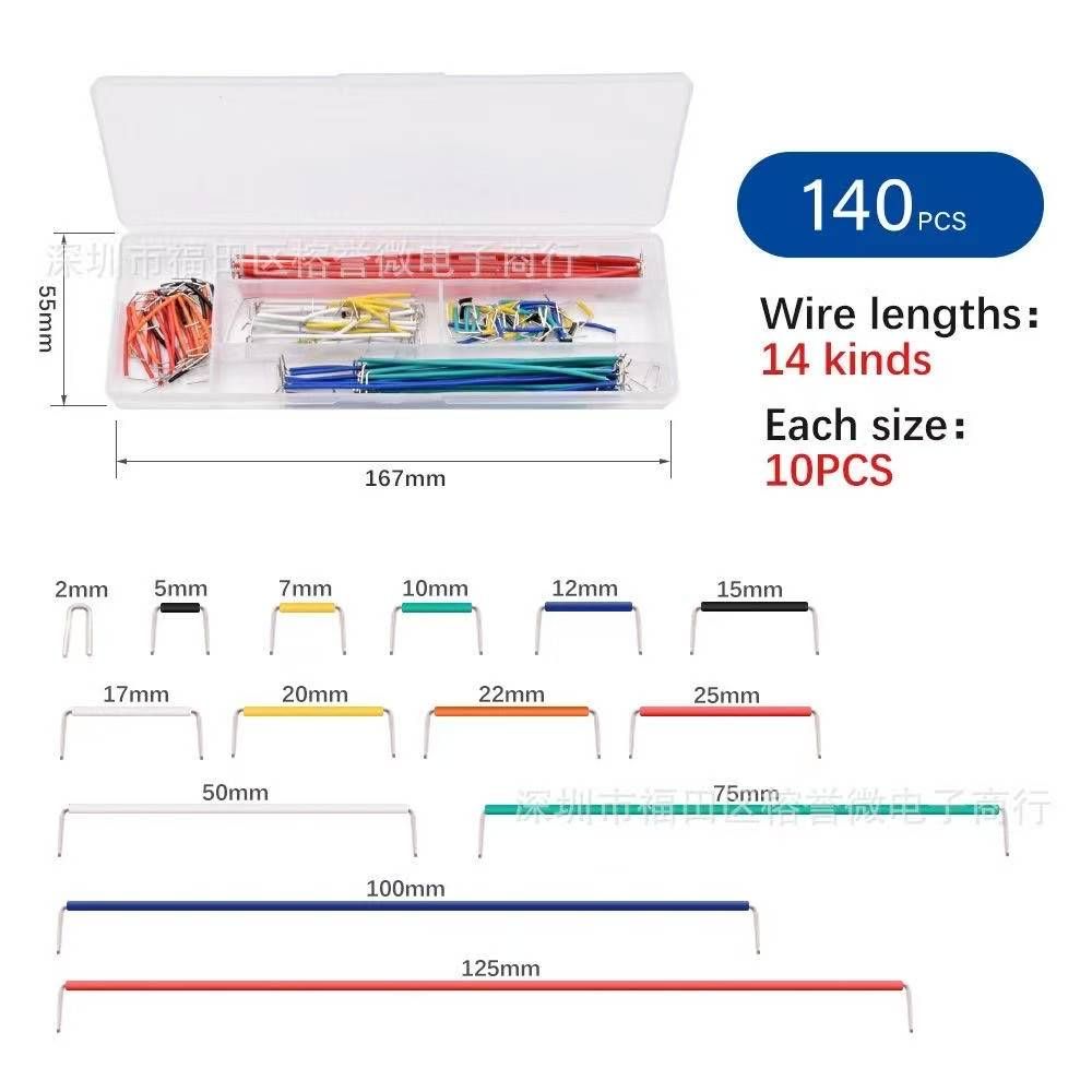 Hot Sell 140pcs 560pcs 840pcs U Shape Solderless Breadboard Jumper Cable Wire Kit For Arduino Shield For raspberry pi Drop Shipping
