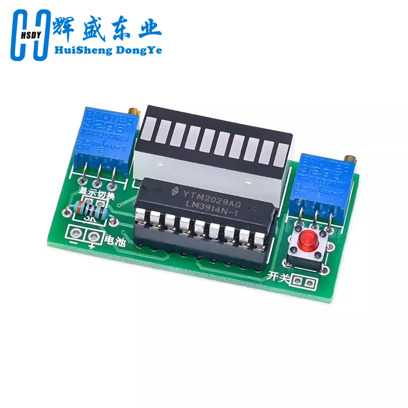 LM3914 10 Segment 3.7V Lithium 12V Battery Capacity Indicator Module Power Level Tester LED Display Electronic DIY Kits