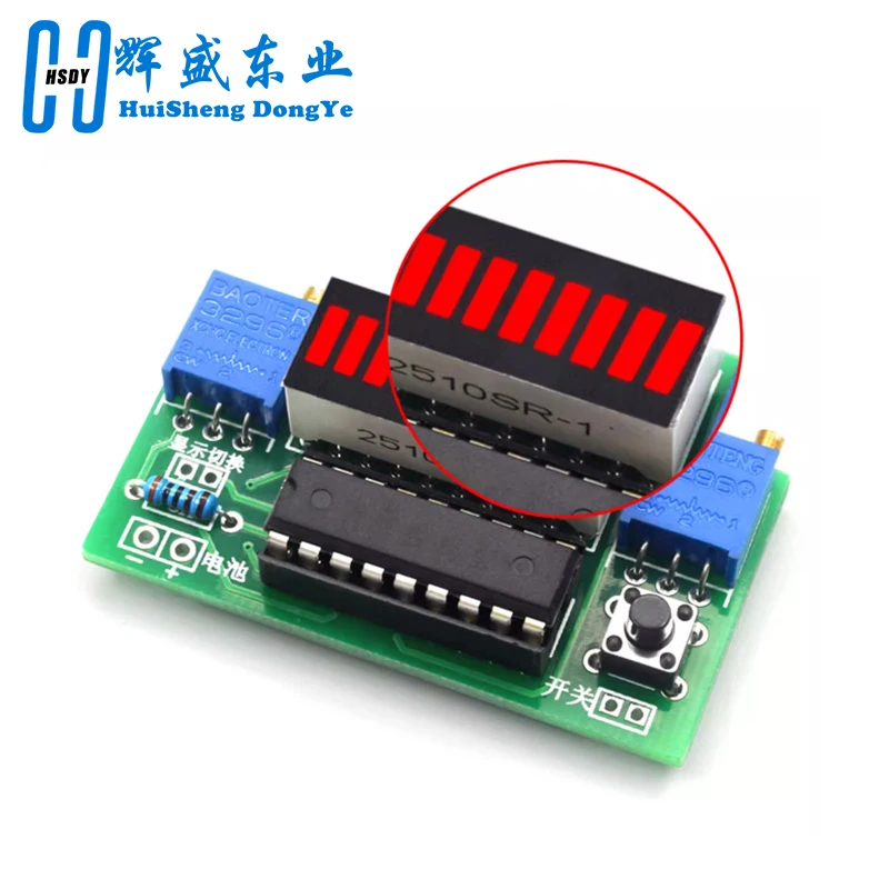 LM3914 10 Segment 3.7V Lithium 12V Battery Capacity Indicator Module Power Level Tester LED Display Electronic DIY Kits