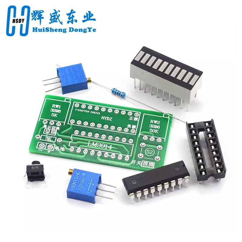 LM3914 10 Segment 3.7V Lithium 12V Battery Capacity Indicator Module Power Level Tester LED Display Electronic DIY Kits