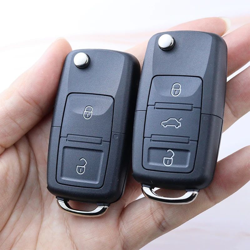 Car Key Fob Shell Case for Volkswagen/VW MK6 Polo Bora Beetle Tiguan Passat Caddy Jetta Eos Scirocco MK4 Golf 5 6 Passat Touran
