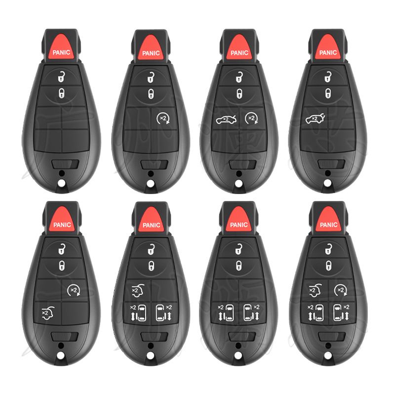 3/4/5/6/7BT Car Key Fob Shell Case for Jeep Chrysler Town & Country Caravan Journey Dodge Dart Grand Cherokee Durango Magnum Ram