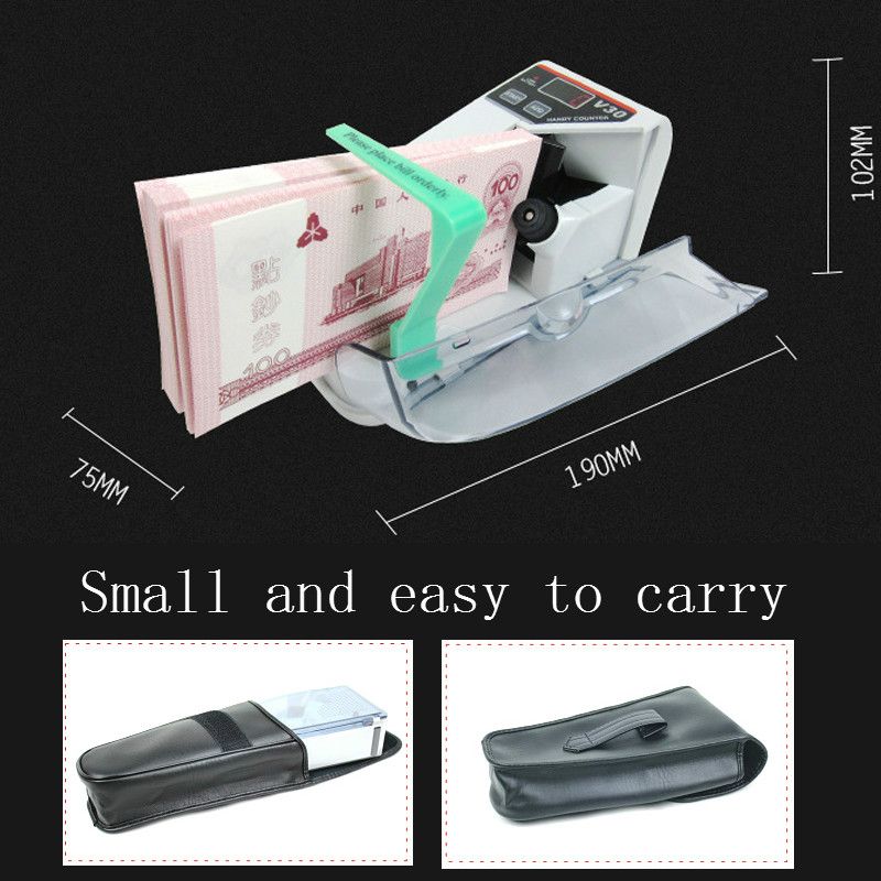 Mini Money Currency Counting Machine Handy Bill Cash Banknote Counter Money AC or Battery Powered for Fake Money Dollar EU US UK