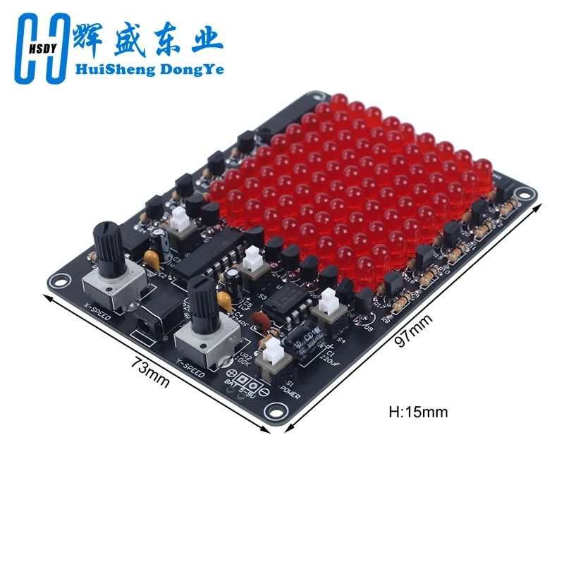 DIY LED Electronic Kit CHA-81 DC4.5-9V LED Tracking Light Game Soldering Project Practice Follow Spot USB/Battery Power Supply