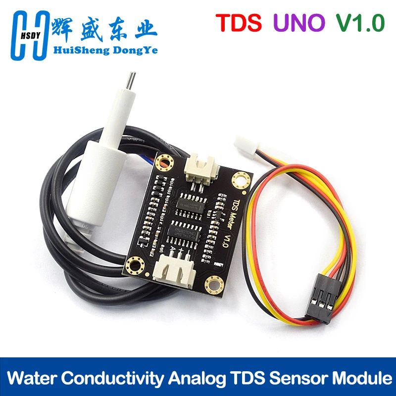 Water Conductivity Analog TDS Sensor Module Tester Liquid Detection Water Quality Monitoring Meter for Arduino UNO R3 3.3-5.5V