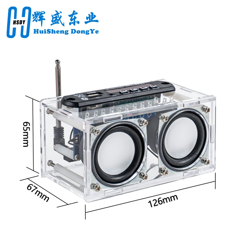 DIY Bluetooth Speaker Kit with FM Radio 87.5-108MHZ DIY Soldering Project Practice Electronic Kit Solder Assembly U Disk TF