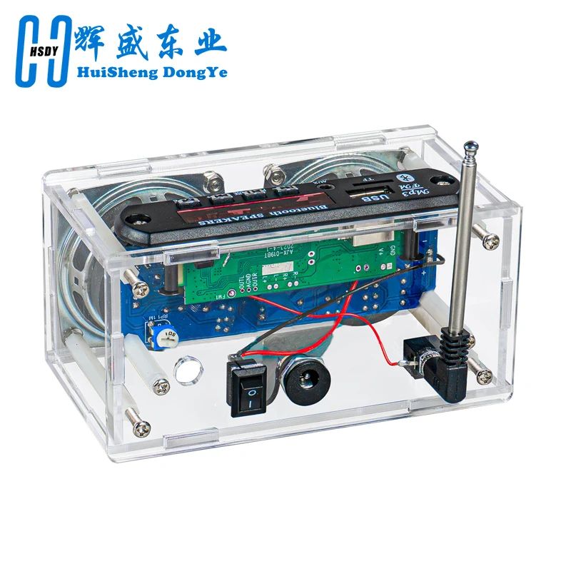 DIY Bluetooth Speaker Kit with FM Radio 87.5-108MHZ DIY Soldering Project Practice Electronic Kit Solder Assembly U Disk TF