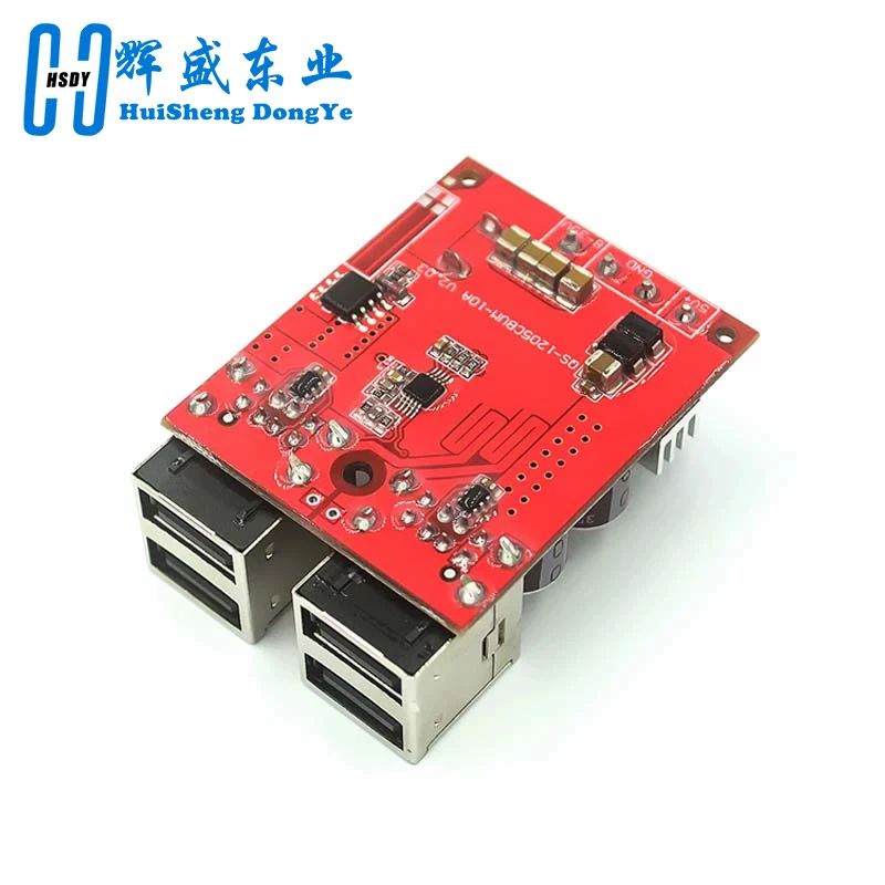 DC-DC Vehicle Charging Board 8V-35V to 5V 8A Power Supply Depressurization Module 4 port USB Output mobile Charger