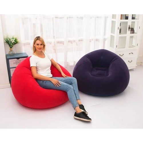 Large Lazy Inflatable Sofa Seat / Inflatable Bean Bag With Free Manual Pump
