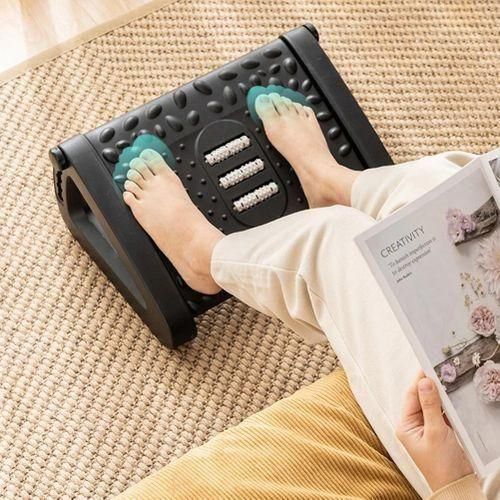 Ergonomic Office Footrest Portability Foot Rest Under Desk Footrest Stool with Massage Rollers Foot Rest for Home Office Work
