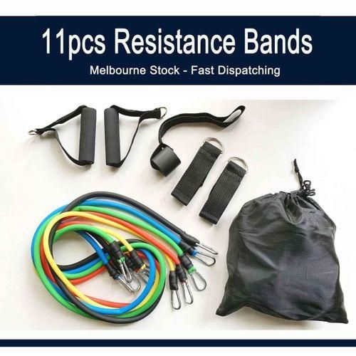 Hot Selling Unisex 11 Pcs / Set Pull Latex Rope Fitness Exercise Resistance Band Latex Tube Pedal Exerciser, Home Body Training Exercise Elastic Yoga Band For Improving Mobility
