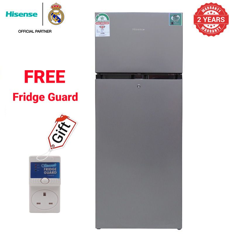 Hisense fridge 205L Double Door Refrigerator  REF205DR Double Doors Refrigerator  Fridge and Freezer With Lock +Free Fridge Guard