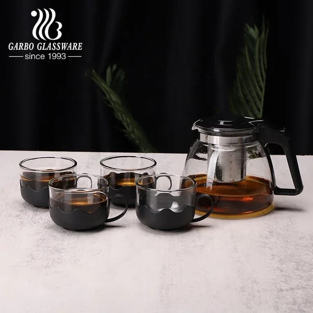 5-piece Set Of Heat-resistant Glass Teapot Infuser Health Tea Kettle Set