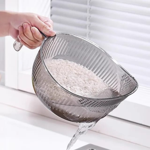Acrylic Colander Sieve Strainer Rice Drainer Fruits Vegetables