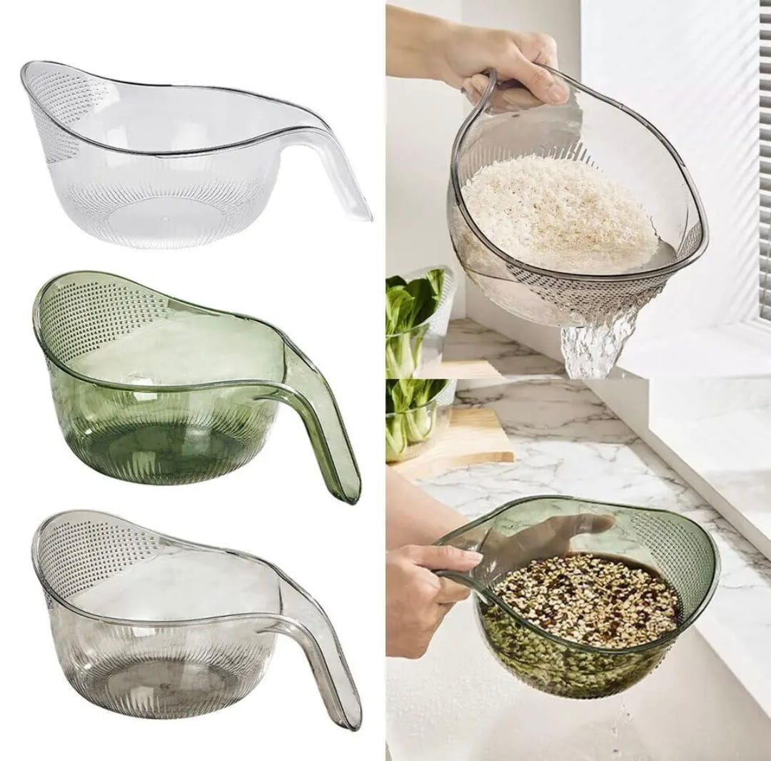 Acrylic Colander Sieve Strainer Rice Drainer Fruits Vegetables