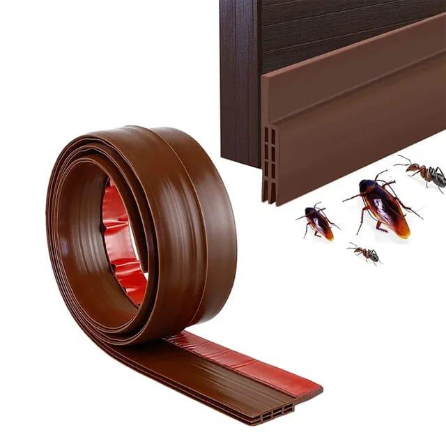 ✅Waterproof Adhesive Silicone rubber Under Door Sealing strip Under door seal gap strip protects against Dust, Insects, Noise, Wind,vailable;Brown, Grey white and black 📍size 1