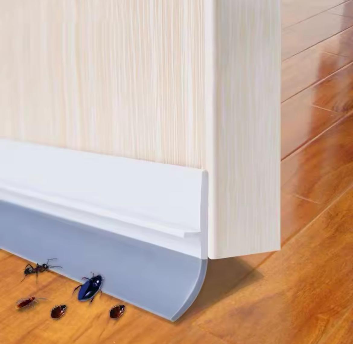 ✅Waterproof Adhesive Silicone rubber Under Door Sealing strip Under door seal gap strip protects against Dust, Insects, Noise, Wind,vailable;Brown, Grey white and black 📍size 1