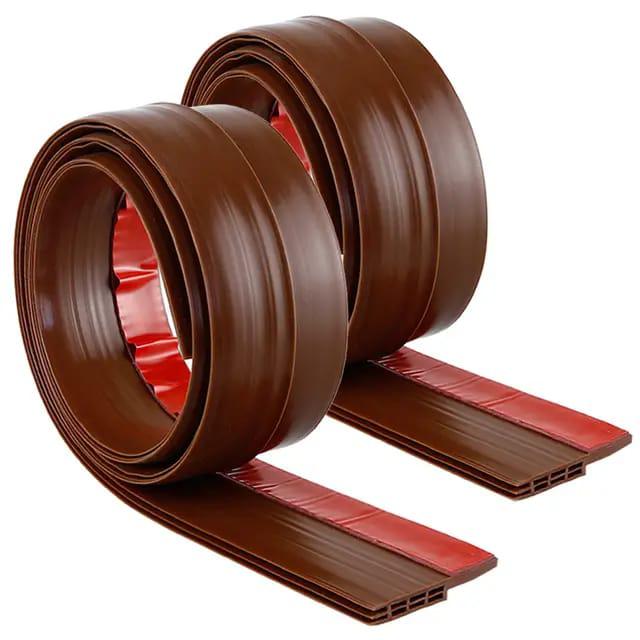 ✅Waterproof Adhesive Silicone rubber Under Door Sealing strip Under door seal gap strip protects against Dust, Insects, Noise, Wind,vailable;Brown, Grey white and black 📍size 1