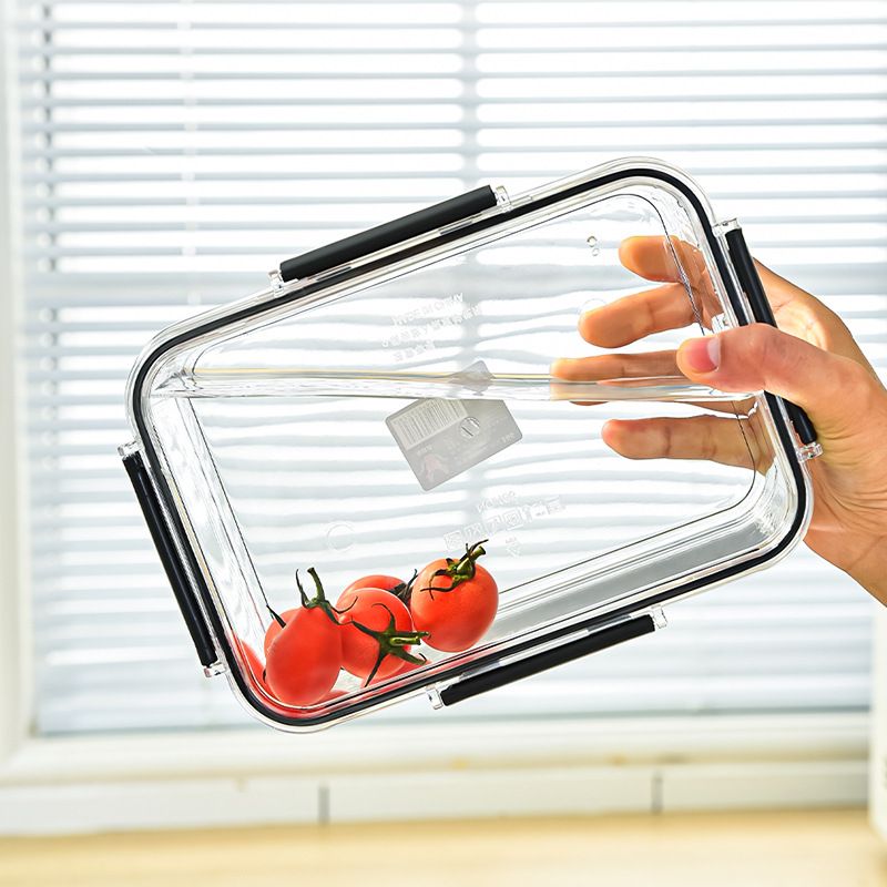 3pcs Acrylic Food Storage Containers 🔅 lid handles in black 🔅for Fresh Fruits and Vegetables 🔅Moisture Resistance 🔅Durable 🔅Transparent 🔅 Set have 3pcs 🔅 Capacities 3000ml, 1400