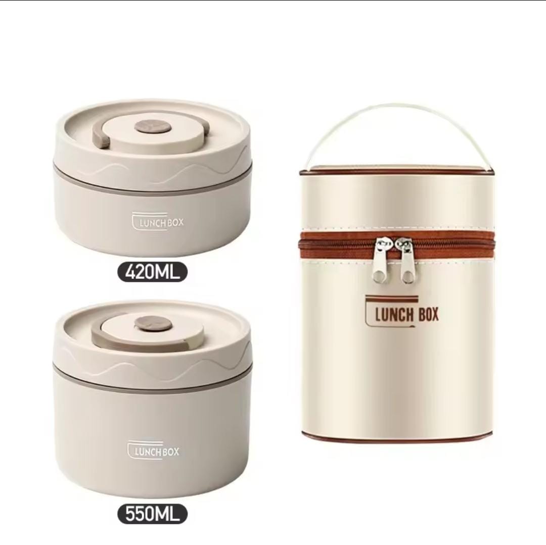 4 in 1 Insulated lunchbox set Combo comes with 3 lunch boxes and 1 insulated bag suitable for students and adults