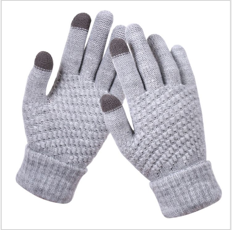 Fashion Touchscreen Gloves Winter Woolen unisex Hand mittens winter Cold with thermal Acrylic knitted wool Winter Gloves