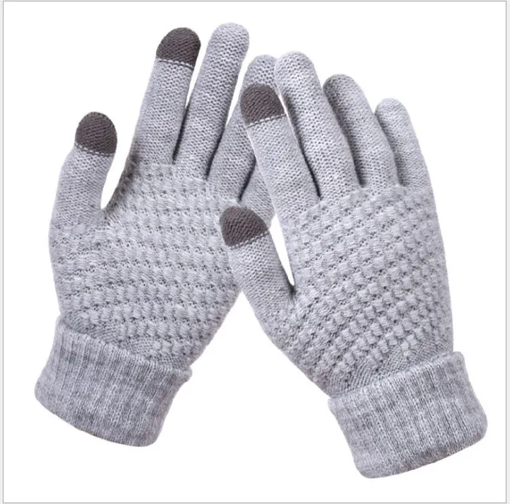 Fashion Touchscreen Gloves Winter Woolen unisex Hand mittens winter Cold with thermal Acrylic knitted wool Winter Gloves