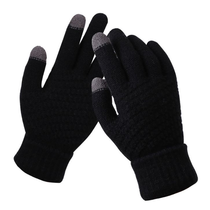 Fashion Touchscreen Gloves Winter Woolen unisex Hand mittens winter Cold with thermal Acrylic knitted wool Winter Gloves