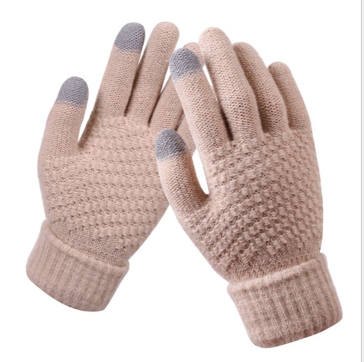 Fashion Touchscreen Gloves Winter Woolen unisex Hand mittens winter Cold with thermal Acrylic knitted wool Winter Gloves