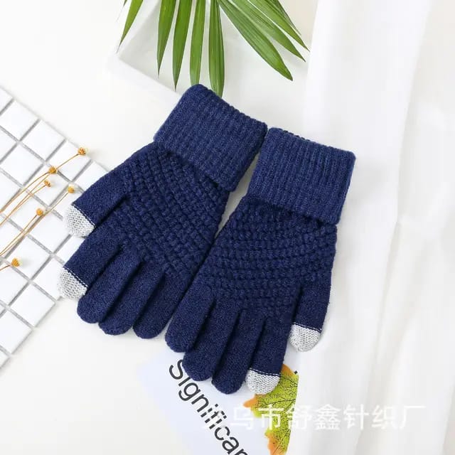 Fashion Touchscreen Gloves Winter Woolen unisex Hand mittens winter Cold with thermal Acrylic knitted wool Winter Gloves