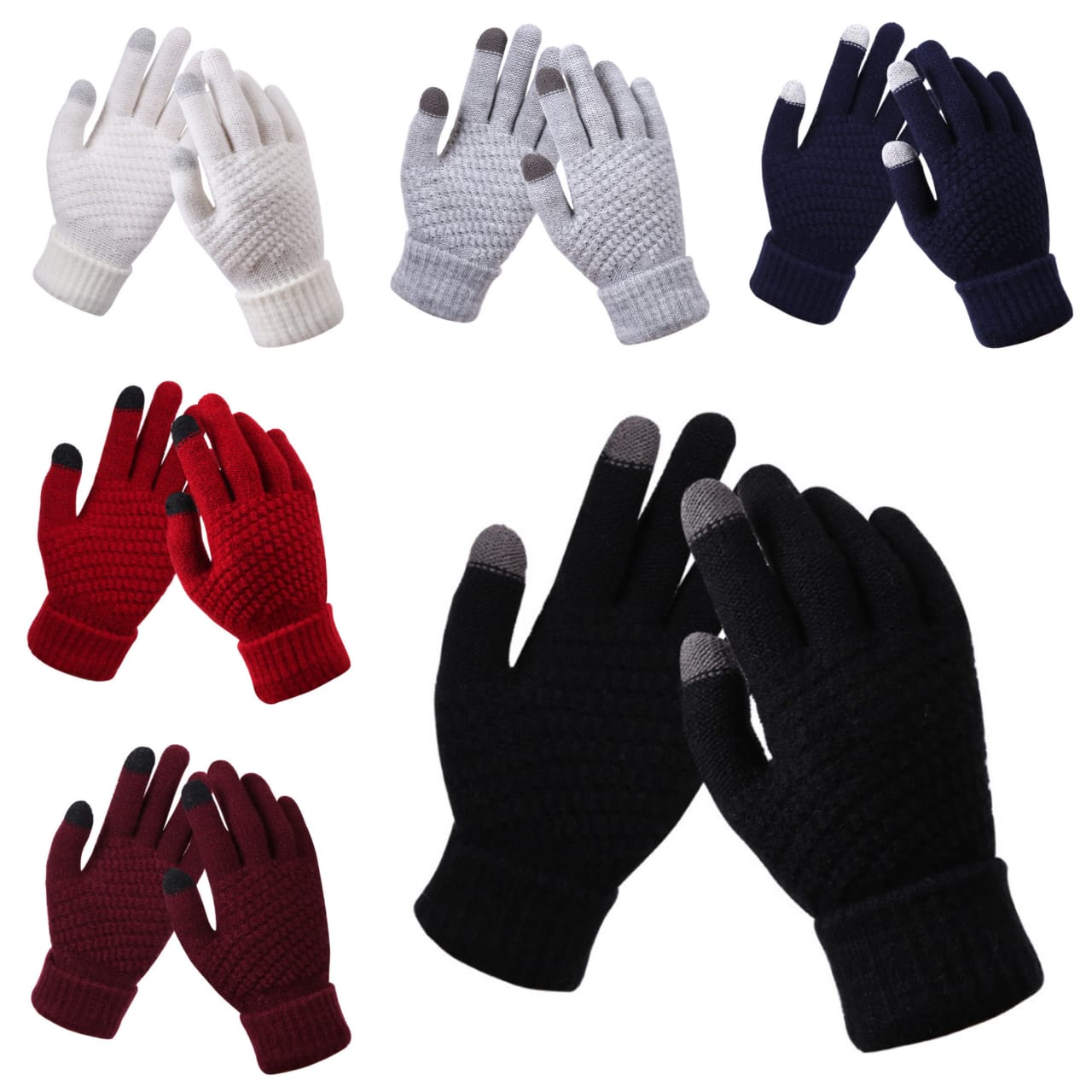 Fashion Touchscreen Gloves Winter Woolen unisex Hand mittens winter Cold with thermal Acrylic knitted wool Winter Gloves