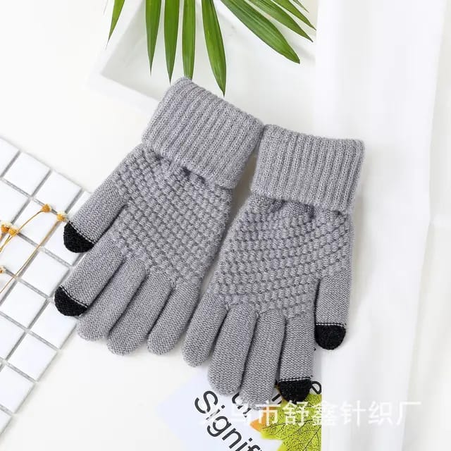 Fashion Touchscreen Gloves Winter Woolen unisex Hand mittens winter Cold with thermal Acrylic knitted wool Winter Gloves