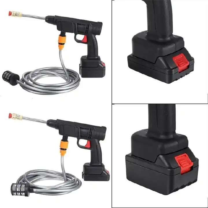 ♨Wireless High Pressure Car wash Water Gun
▪Special materials are waterproof electricity isolation to ensure safety.
▪Convenient to start your cleaning by connecting the water hose to a fau