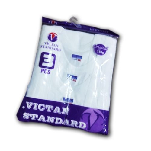 MEN'S WHITE VESTS (100% COTTON). 3PCS / 6 PCS PACK. SIZES: M, L, XL, XXL, XXXL.