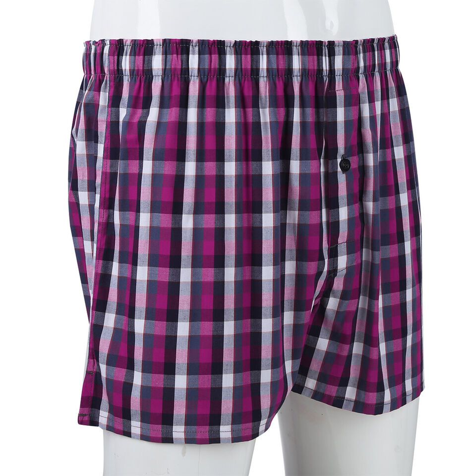 Checked Cotton Boxer Shorts for Men-100% Cotton. Sizes: M,L,XL,XXL
