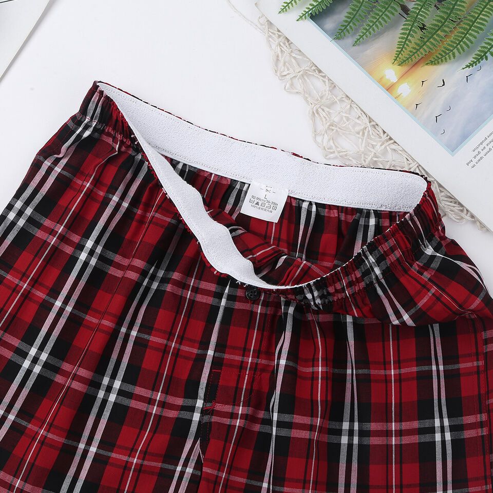 Cotton Boxers- 3 Pcs Pack (Checked-100% Cotton). Sizes: M,L,XL,XXL