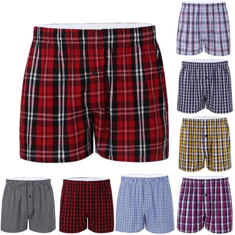 3 Pcs Checked Cotton Boxers (100% Cotton). Sizes: M,L,XL,XXL. High Quality Boxer Shorts. Cotton Boxers For Men.