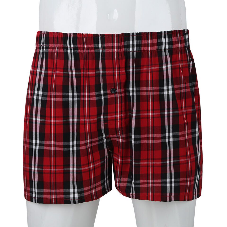 3 Pcs Checked Cotton Boxers (100% Cotton). Sizes: M,L,XL,XXL. High Quality Boxer Shorts. Cotton Boxers For Men.
