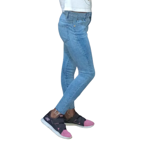 Girls Elastic Skinny Pants Solid Color. Kids Stretchy Trousers. 8-15Yrs Children  Denim Fabric Jeans Pants.