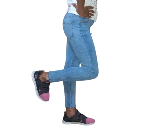 Girls Elastic Skinny Pants Solid Color. Kids Stretchy Trousers. 8-15Yrs Children  Denim Fabric Jeans Pants.