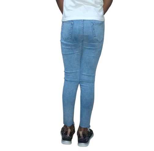 Girls Elastic Skinny Pants Solid Color. Kids Stretchy Trousers. 8-15Yrs Children  Denim Fabric Jeans Pants.
