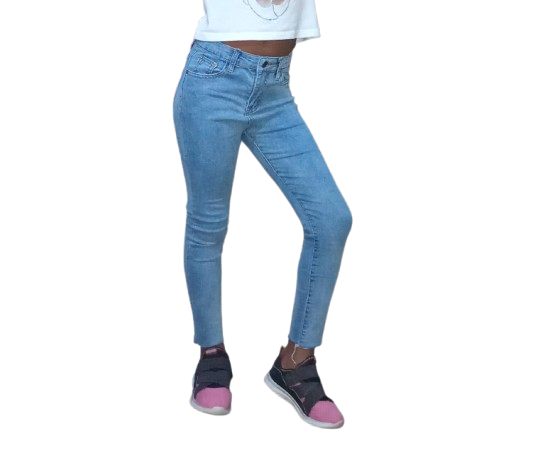 Girls Elastic Skinny Pants Solid Color. Kids Stretchy Trousers. 8-15Yrs Children  Denim Fabric Jeans Pants.