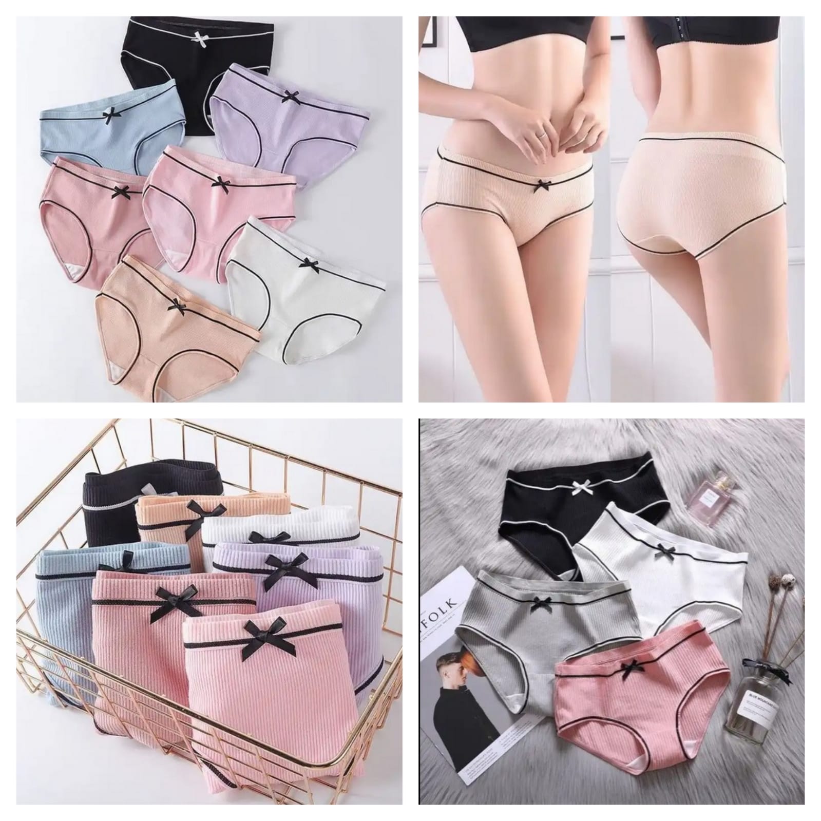 6 Pcs Women's Cotton Underwear. Ladies' panties. Sizes L, XL, XXL. High quality. Cotton panties for women.