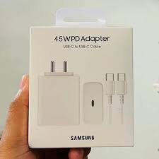 Samsung Galaxy Fast Charger 45W USB C Type C To C Full Wall Charger Super Fast Adapter Charger For Galaxy A07 A17 A06 A16 A15 5G A14 A13 A53 A54 A55 A06 A04s A05s A12 A52 S25 S24 S23 S22