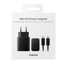 Samsung Galaxy Fast Charger 45W USB C Type C To C Full Wall Charger Super Fast Adapter Charger For Galaxy A07 A17 A06 A16 A15 5G A14 A13 A53 A54 A55 A06 A04s A05s A12 A52 S25 S24 S23 S22