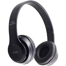 P47 Original 5.0 Wireless Bluetooth Headphone (Foldable). Available Colors: White, Black, Gray & Pink.